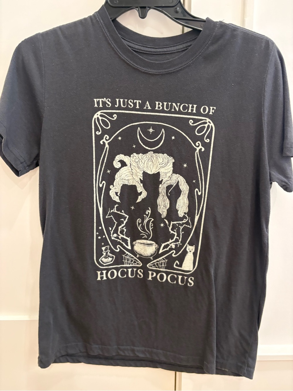 Disney Hocus Pocus Logo Tee - Black with Cream Print